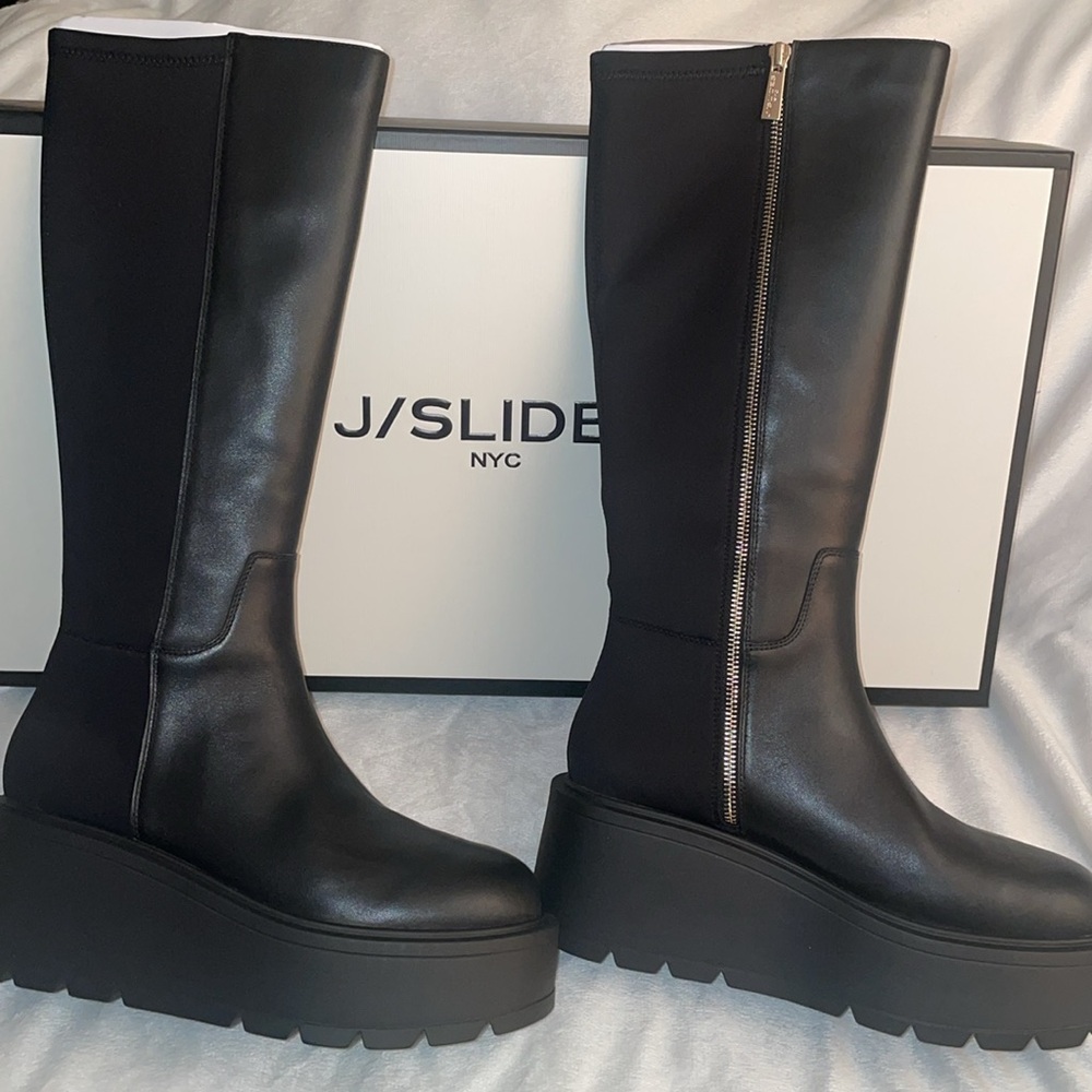 NWT J/SLIDES VICTORIA Black Leather Boot - Picture 12 of 13